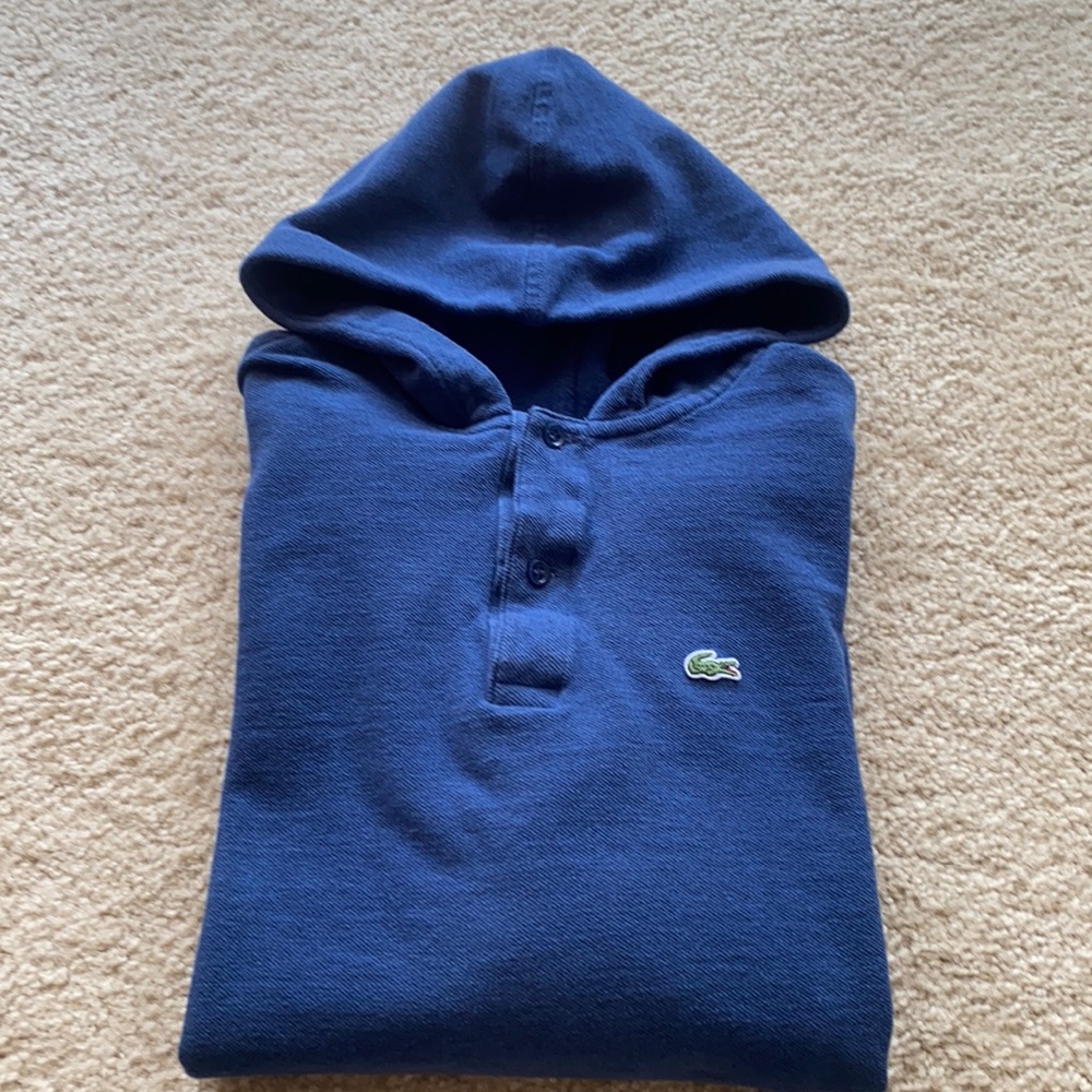 LACOSTE boy long sleeve hoodie.  Size L 16